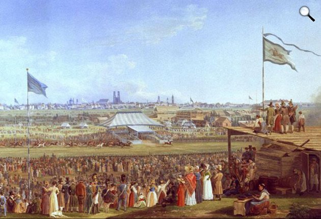 Heinrich Adam: Oktoberfest lovasfelvonulás, 1823 (Fotó: oktoberfest.de) 