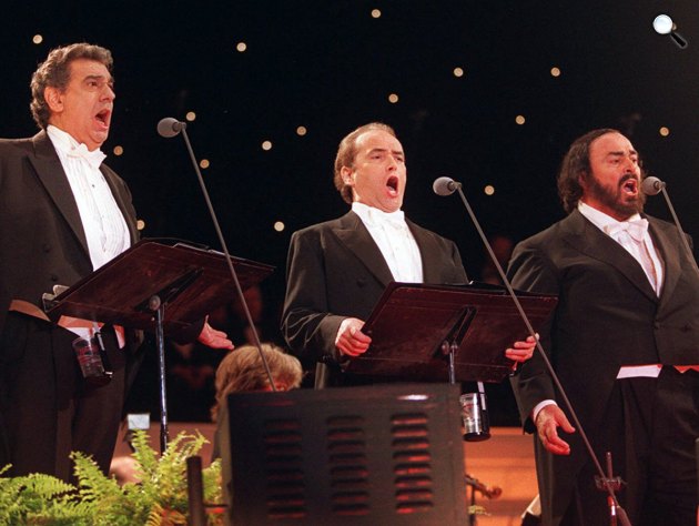 A három tenor: Placidó Domingo, José Carreras és Luciano Pavarotti (Fotó: listal.com)