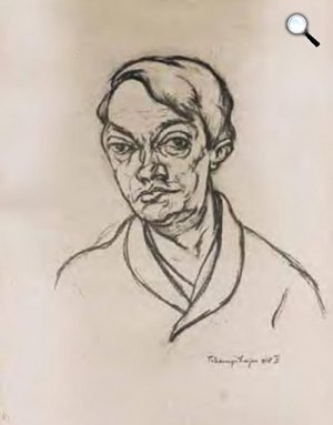 Tihanyi Lajos: Ady Endre portréja, litográfia, 1938 (Fotó: MNG)