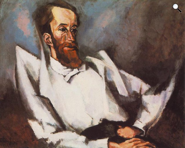 Tihanyi Lajos: Fülep Lajos portréja, 1915 (Fotó: OSZK)