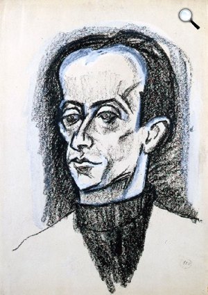 Kassák Lajos portréja, litográfia, 1924 (Fotó: MNG)