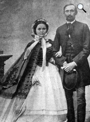 Tisza Kálmán és felesége, Degenfeld-Schonburg Ilona, 1860-as évek (Fotó: Vasárnapi Ujság/OSZK)