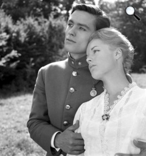 Christine, Alain Delon és Romy Schneider, 1958 (Fotó: listal.com)