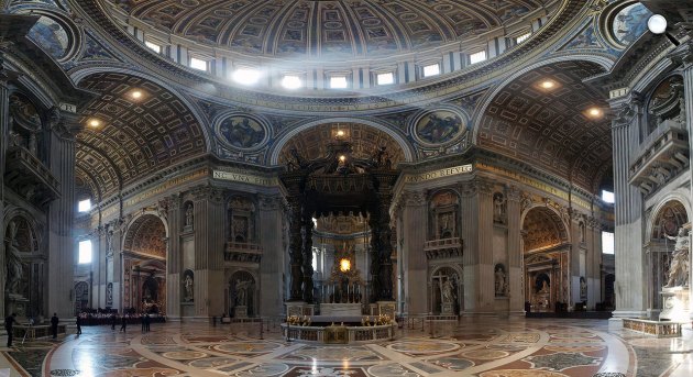 Giovanni Lorenzo Bernini: Szent Péter-székesegyház, baldachin, Vatikán (Fotó: Patrick Landy)