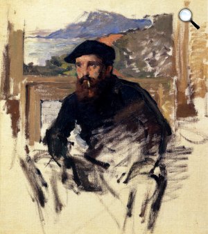 Claude Monet: Önarckép a műteremben, 1884 (Fotó: Musée Marmottan/Wikiart)