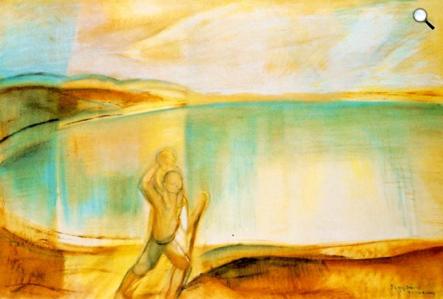 Egry József: Szent Kristóf a Balatonnál (Fotó: MEK/OSZK)