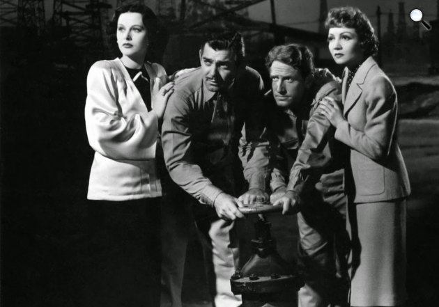 Olajváros (Boom Town) - Hedy Lamarr, Clark Gable, Spencer Tracy, Claudette Colbert, 1940 (Fotó: listal.com)