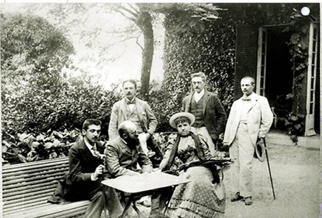 Marcel Proust író barátaival Mme Straussnál, 1893 (Fotó: babelio.com)