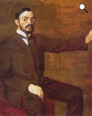 Pór Bertalan: Önarkép, 1907 (Fotó: OSZK)