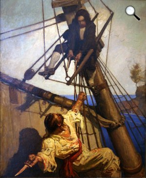 Robert Louis Stevenson: A kincses sziget, illusztálta: N.C. Wyeth, 1911 (Fotó: robert-louis-stevenson.org)