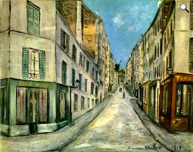 Maurice Utrillo: Párizsi utca, 1914 (Fotó: Wikiart)