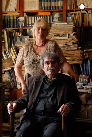 Juhász Ferenc és felesége, Kilián Katalin, 2008 (Fotó: PIM)