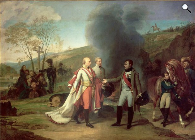 Antoine-Jean Gros: Napóleon és Ferenc találkozás az austerlitzi csata után (Fotó: Réunion des musées nationaux)