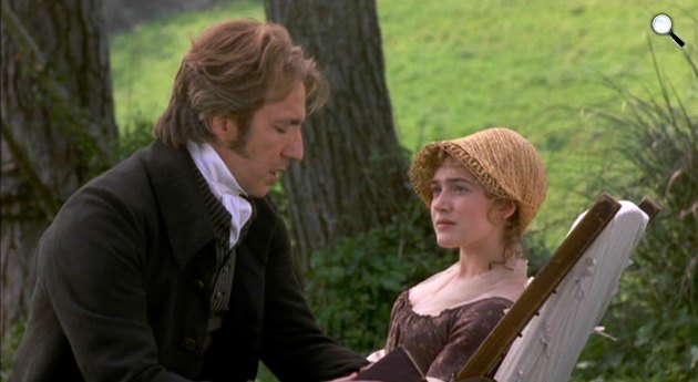 Értelem és érzelem - Alan Rickman és Kate Winslet, 1995 (Fotó: listal.com)