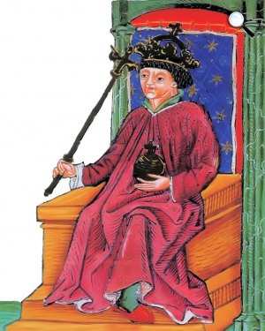 III. András magyar király Thuróczi János krónikájában (Fotó: OSZK)