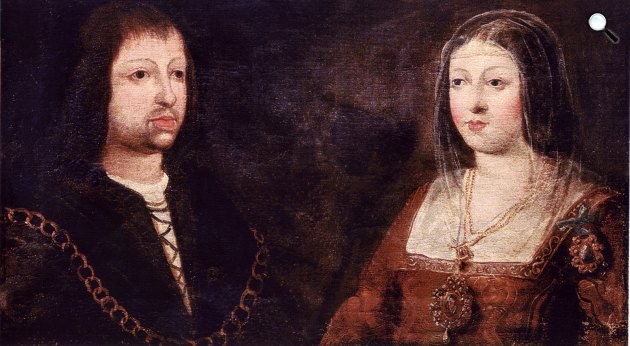 Aragóniai Ferdinánd király és Kasztíliai Izabella királyné esküvői portréja (Fotó: Wikiart)