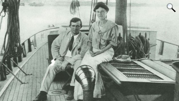 Jack London író és felesége, Charmian London (Fotó: lexpress.fr)