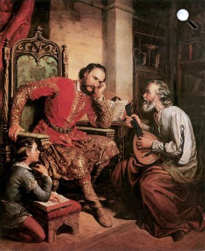 Orlai Petrics Soma: Nádasdy Tamás nádor és Tinódi, 1855 (Fotó: MNG)
