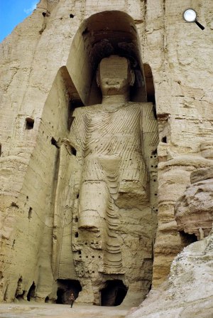Buddha-szobor, Bámiján-völgy, Afganisztán (Fotó: Wikipédia)