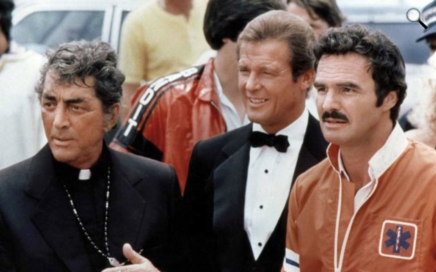 Ágyúgolyó futam - Dean Martin, Roger Moore és Burt Reynolds, 1981 (Fotó: listal.com)