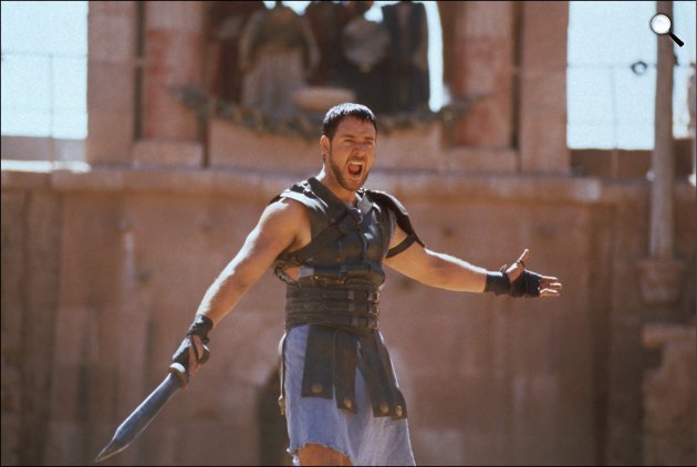 Gladiátor, Russell Crowe, 1999 (Fotó: listal.com)