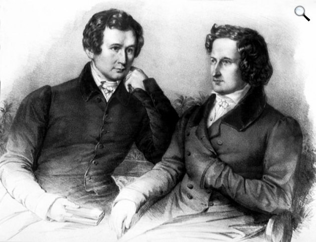 Jacom és Wilhelm Grimm meseírók (Fotó: grimms.de)