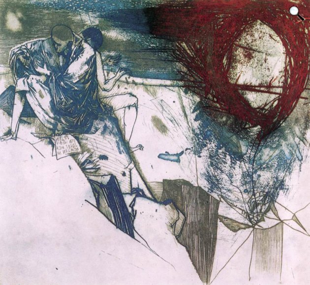 Kondor Béla: Illusztráció William Blake verséhez, 1965 (Fotó: hung-art.hu)