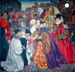 Byam Shaw: I. Mária angol királynő és Erzsébet hercegnő Londonban 1553-ban (Fotó: Wikipédia)