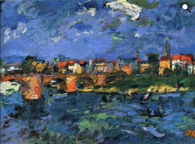 Oskar Kokoshka: Drezdai újváros (Fotó: Wikiart)