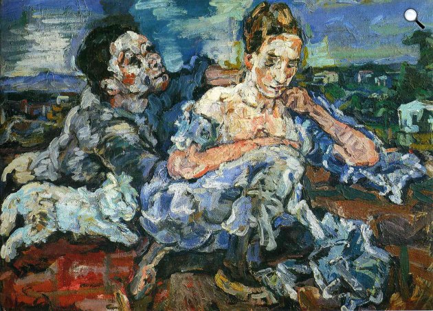 Oskar Kokoshka: Szeretők macskával (Fotó: Wikiart)