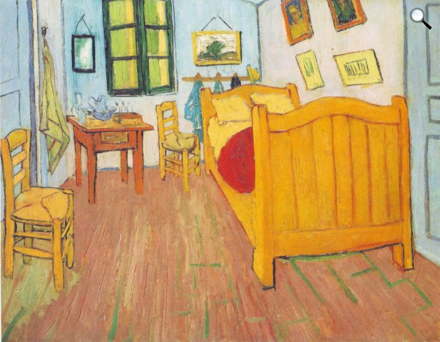 Vincent Van Gogh: Van Gogh szobája Arles-ban, 1888 (első változat) (Fotó: Wikiart)