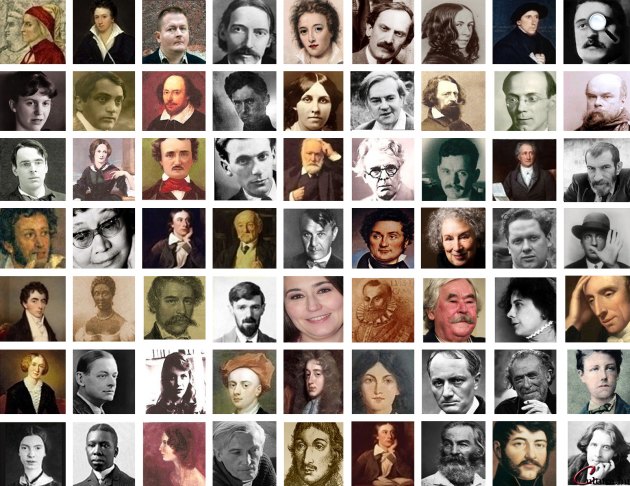 Költők, írók (Fotó: Babelio, PIM, OSZK, Cultura.hu)