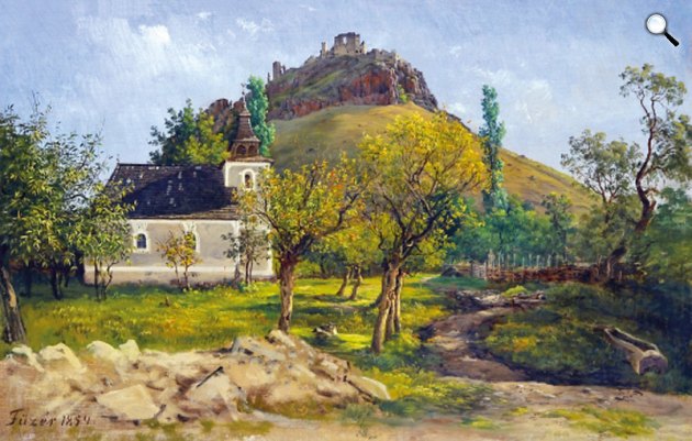 Ligeti Antal: Füzér vára, 1854 (Fotó: viragjuditgaleria.hu)