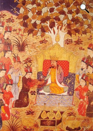 Ögödej mongol nagykán koronázása 1229-ben a kurultájon (Fotó: OSZK)