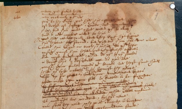 William Shakespeare utolsó fennmaradt színdarabkézirata (Fotó: British Library)