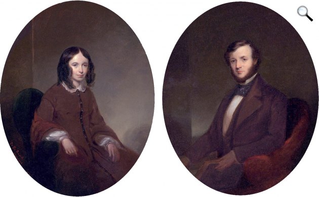 Thomass B. Read: Elizabeth Barrett-Browning és Robert Browning portréja (Fotó: Wikipédia)