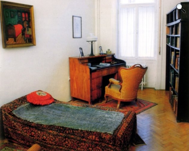 Ady Endre szobája íróasztalával, Ady Emlékmúzeum, Budapest (Fotó: PIM)