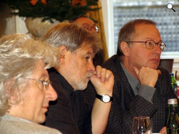 Esterházy Péter, Parti Nagy Lajos, Spiró György, 2006 (Fotó: DIA/PIM)