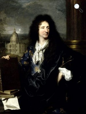 Jules Hardouin-Mansart, XIV. Lajos főépítésze, Hyacinthe Rigaud, Versailles-i kastély (Fotó: Wikiart)