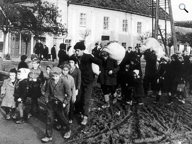 Felvidéki magyarok kitelepítése 1947-ben (Fotó: OSZK)