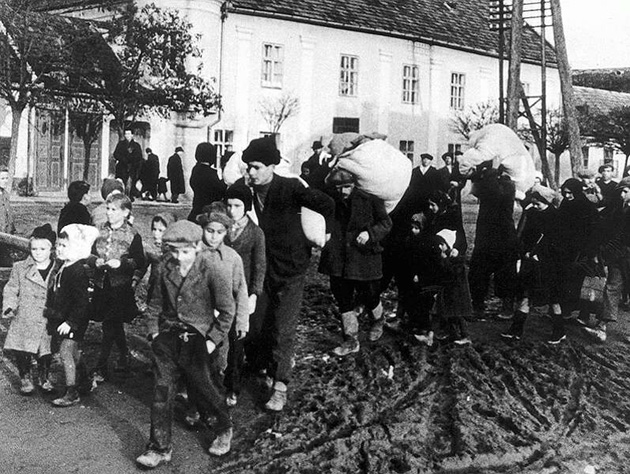 Felvidéki magyarok kitelepítése 1947-ben (Fotó: OSZK)
