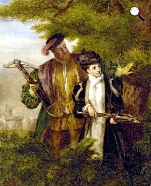 William Powell Frith: Boleyn Anna és VIII. Henrik vadászat közben, 20. századi festmény (Fotó: bridgeman.co.uk)