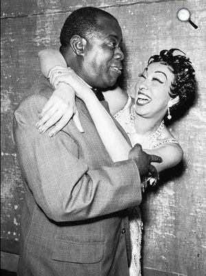 Louis Armstrong és Joséphine Baker, 1950 (Fotó: listal.com)