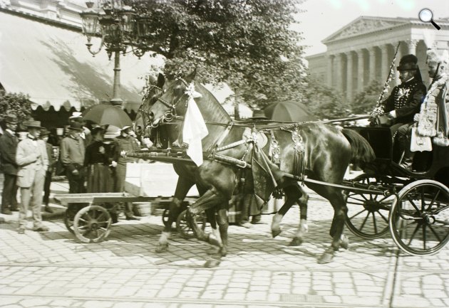 Magyar Nemzeti Múzeum, Kálvin tér, Budapest, A felvétel 1875 körül készült (Fotó: Fortepan)
