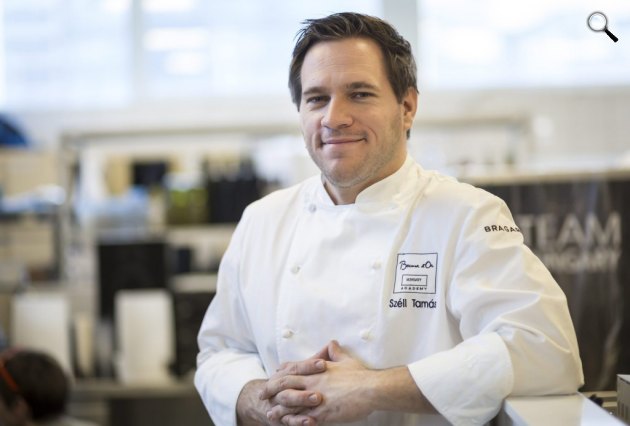 Széll Tamás, az Onyx étterem séfje, a Bocuse d’Or nemzetközi szakácsverseny európai döntőjének magyar résztvevője 2016 (MTI Fotó: Mohai Balázs)