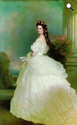 Franz Xaver Winterhalter: Erzsébet osztrák császárné és magyar királyné (Sisi), 1865 (Fotó: Wikipédia)