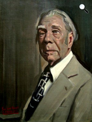 Cabeza Alejandro: Jorge Luis Borges író portréja (Fotó: Wikiart)