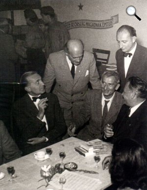Illés Endre, Tersánszky Józsi Jenő, Vas István, 1950 (Fotó: PIM)