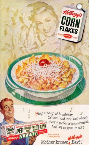 Kellogg\'s Corn Flakes reklám plakátja (Fotó: Pinterest)