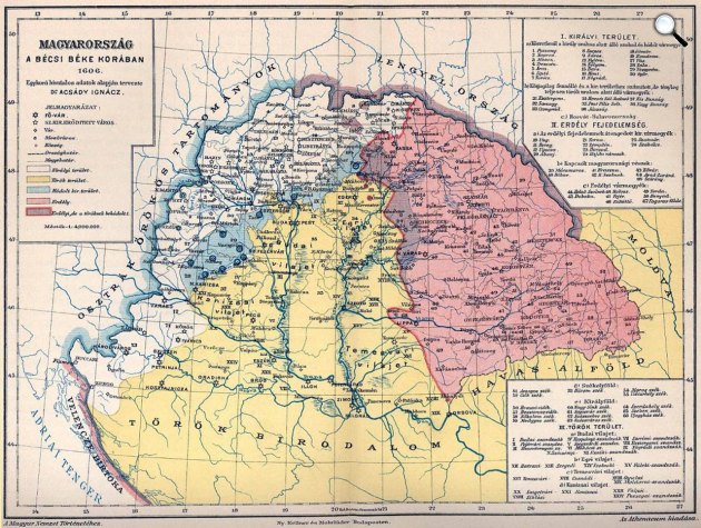 Magyarország a bécsi béke korában, 1606 (Fotó: Wikipédia)